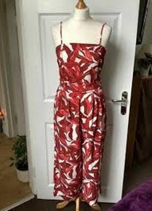 Натуральный комбинезон с кюлотами и карманами,большого размера,new look