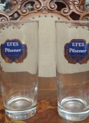 Пивной бокал 0,250 - 2 шт efes pilsener № 799 )