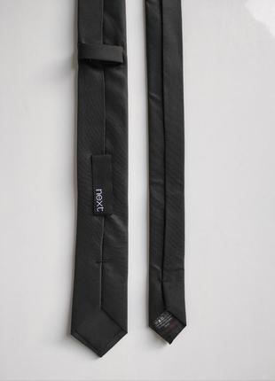 Мужской классический узкий черный галстук галстук next2 фото