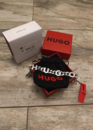 Новый браслет hugo boss
качественная бижутерия 
покупал на ансвере 
только надпись hugo ,серебристыми буквами.  как и браслет