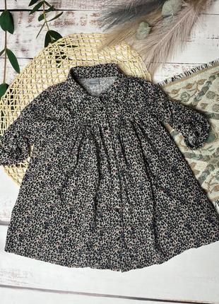 Трендовое лео платье next на девочку 2-3 лет