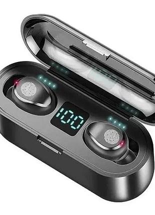Беспроводные bluetooth наушники amoi f9 2000 mah черные