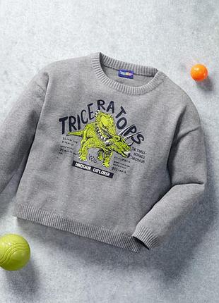 Дитячий джемпер светр динозавр lupilu 27627