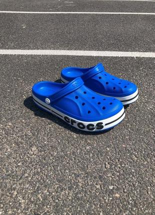 Женские шлепанцы crocs blue white &lt;unk&gt; smb3 фото