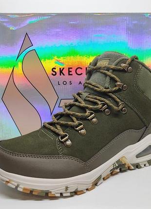 Шкіряні черевики skechers skech-air goodyear оригінал