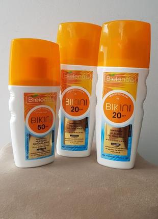 Bielenda bikini зволожувальний сонцезахисний лосьйон для засмаги spf50  spf 20