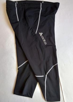 Леггинсы odlo cosmos tights 3/4 cosmos черные женские