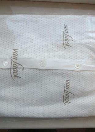 Van laack safino рубашка с сетчатой ​​структурой из воздушного хлопка s00267/100