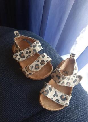 H&m сандалі леопардові 18/19 р2 фото
