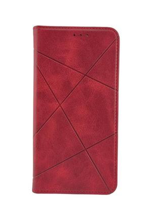 Чехол книжка business leather для xiaomi redmi note 12s красный