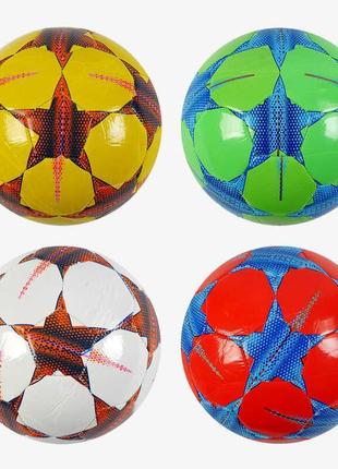 Мяч футбольный c 62394 4 цвета, вес 300-310 грамм, резиновый балон, материал pvc, размер №5, видається1 фото