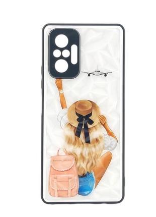 Чехол prisma для телефона xiaomi poco x3 pro 4g бампер рисунок lady airplane