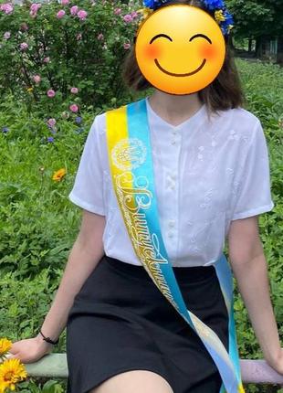 Сорочка вишита гладдю+ спідниця goldi (2 в 1)