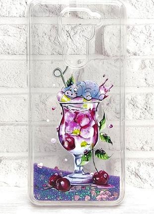 Чохол fluid glitter для xiaomi note 9 бампер hippo