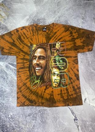 Футболка bob marley rasta бмар марлы хпы оранжевая мужская реп y2k