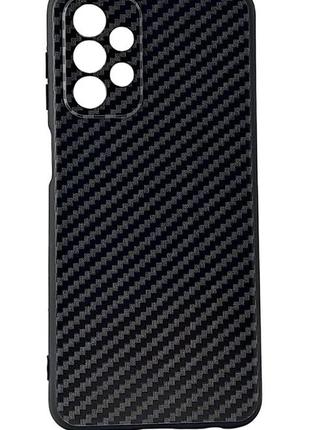 Чехол soft carbon для samsung galaxy a23 / a235 силиконовый бампер черный