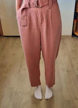 Рожеві штани брюки zara xs-s