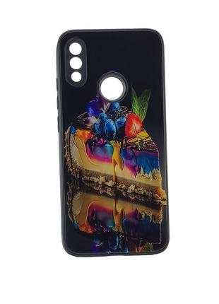 Чохол glass case для xiaomi note 9 / note 7 pro бампер black cake