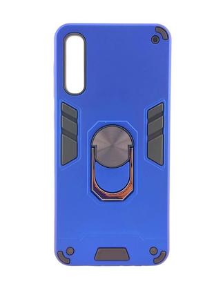 Ударопрочный чехол armored ring для glass case samsung galaxy a30s/a50/a50s pink / a50 с подставкой синий