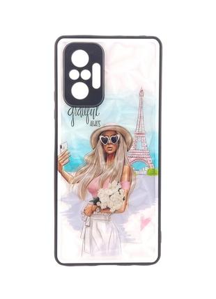 Чехол prisma для телефона xiaomi redmi note 10 pro 4g бампер рисунок lady paris