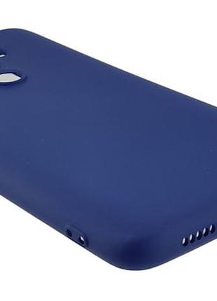 Чехол silicone case для телефона xiaomi redmi note 8 pro бампер с микрофиброй синий 3