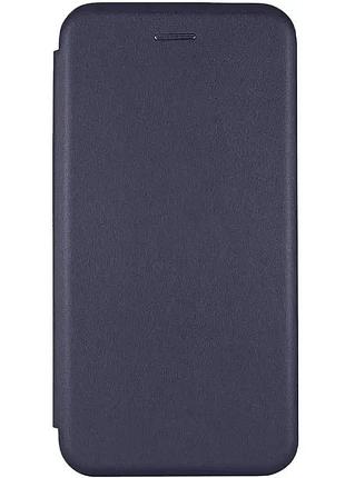 Чехол книжка premium для samsung a50 2019 / a505 темно-синий
