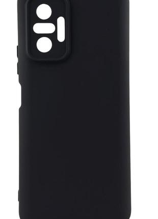 Чохол silicone cover для xiaomi redmi note 10 pro 4g бампер із мікрофіброю чорний