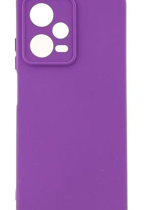 Чехол silicone case box для xiaomi redmi note 12 pro 5g бампер с микрофиброй сиреневый