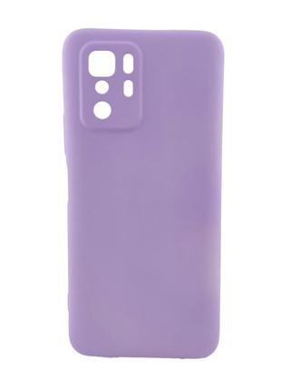 Чехол silicone case для телефона xiaomi poco x3 pro 5g (china) бампер с микрофиброй сиреневый