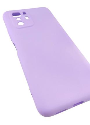Чехол silicone case для телефона xiaomi redmi note 10 pro 5g (china) бампер с микрофиброй сиреневый2 фото