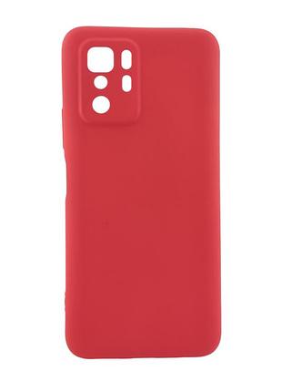 Чехол silicone case для телефона xiaomi poco x3 pro 5g (china) бампер с микрофиброй красный