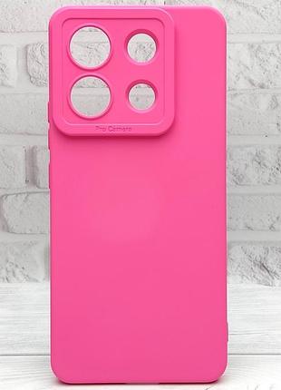 Чехол pro camera для xiaomi redmi note 13 pro 5g бампер с микрофиброй розовый