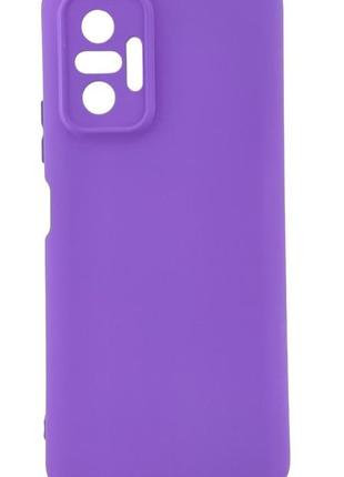 Чехол silicone case box для xiaomi poco x3 pro 4g бампер с микрофиброй сиреневый