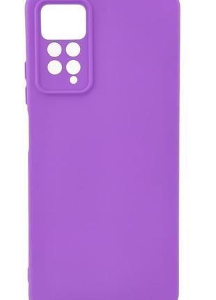 Чехол silicone case box для xiaomi redmi note 11 pro 4g / redmi note 11 pro 5g бампер с микрофиброй сиреневый