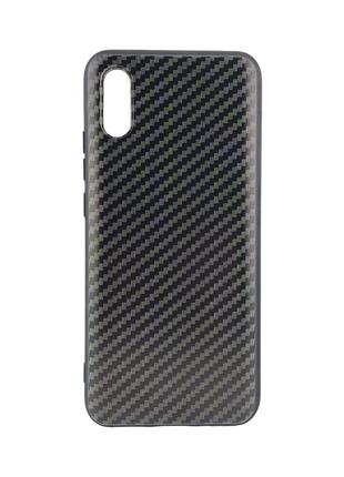 Чохол soft carbon для xiaomi redmi 9a бампер силікон чорний