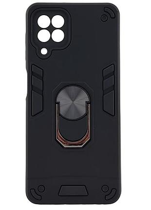 Протиударний чохол armored ring для samsung galaxy m22/m225 з підставкою чорний