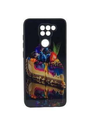 Чохол glass case для xiaomi note 9 бампер black cake
