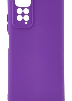 Чехол silicone case box для xiaomi redmi note 11 / note 11s бампер с микрофиброй сиреневый