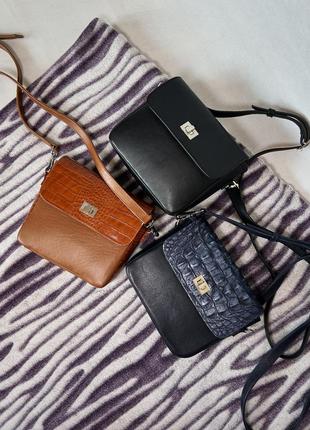 Натуральна crossbody чорного кольору 🖤1 фото