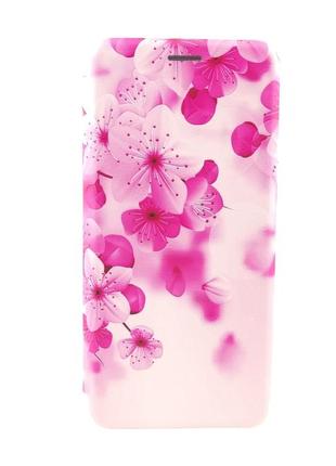 Чехол книжка premium для телефона samsung galaxy a03 core / a032 на магните с подставкой рисунок цветы сакура