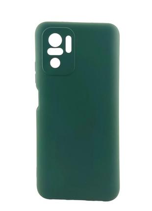 Чехол silicone case для телефона xiaomi redpoco x3 pro / redpoco x3 pros бампер с микрофиброй зеленый