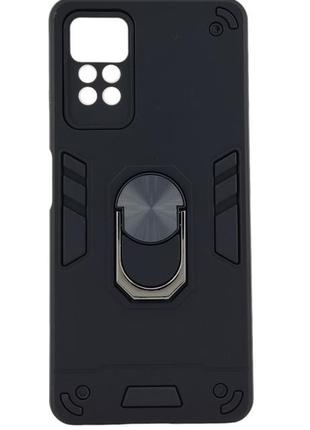 Чехол для xiaomi Usb lightning на iphone / Usb lightning на iphone 5g armored ring противоударный с подставкой черный