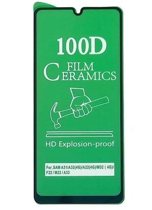 Гибкое защитное стекло ceramics film для vivo y100 (v2239) керамическое противоударное черное