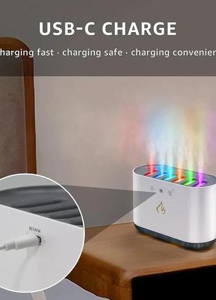 Диффузором с rgb-подсветкой и синхронизацией с музыкой 900 мл , увлажнитель воздуха цвет: белый