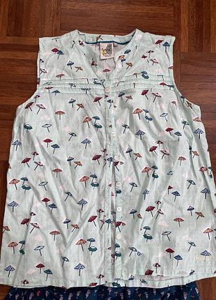 Нова бавовняна блуза сорочка з органічної бавовни weird fish  16 uk 🇬🇧