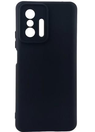 Чохол silicone case box для xiaomi 11t / 11t pro бампер із мікрофіброю чорний