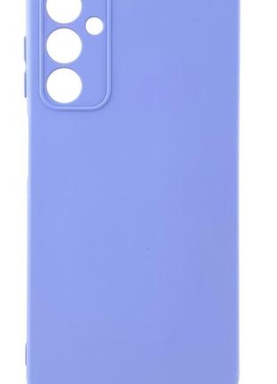 Чехол silicone case box для samsung galaxy a24 / a245 бампер с микрофиброй голубой