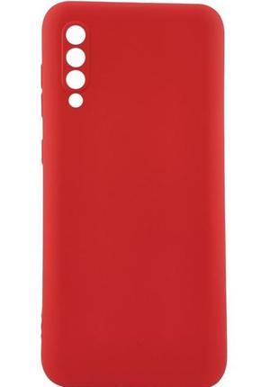 Чехол silicone case для glass case samsung galaxy a30s/a50/a50s pink / a505 бампер с микрофиброй красный