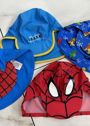 Солнцезащитная плавательная кепка панамка с защитой шеи на мальчика 1-2 года (86-92см)...