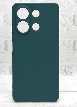 Чохол silicone cover для xiaomi redmi note 13 4g бампер із мікрофіброю зелений